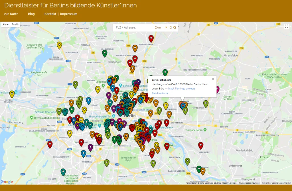 Dienstleister für bildende Künstler*innen in Berlin
